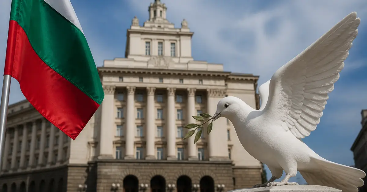 Снимка Copyright © 7kefa.com Портрет на мъж в официален костюм пред националното знаме на България.