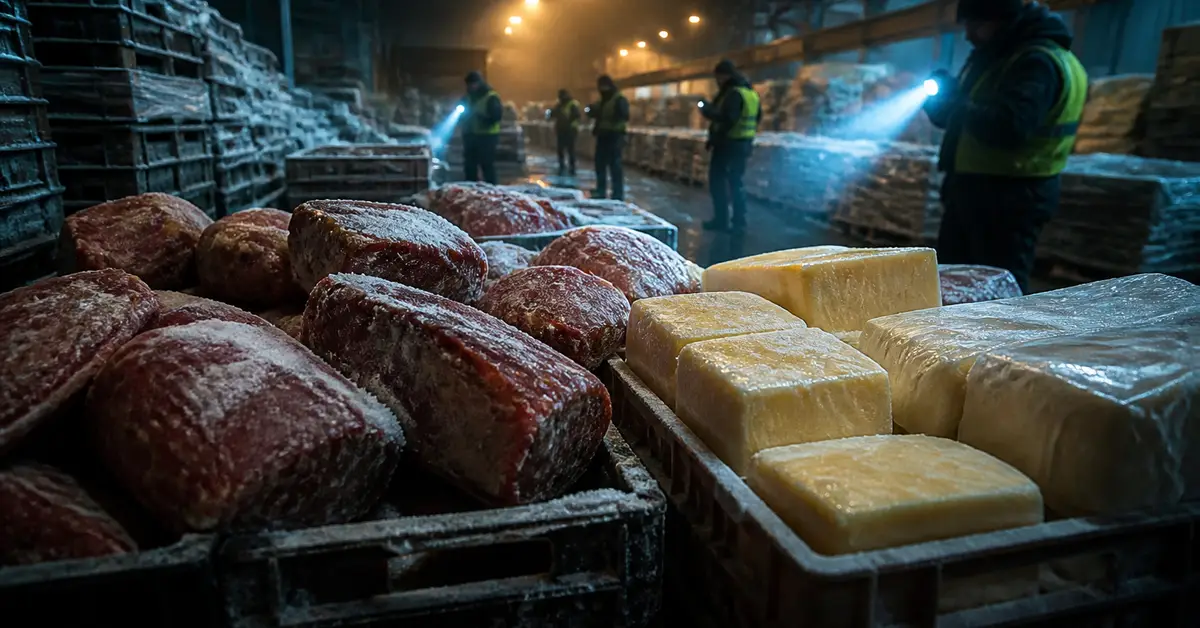 Снимка Copyright © 7kefa.com Мащабна акция край София: Иззеха 35 тона негодно месо и масло без документи