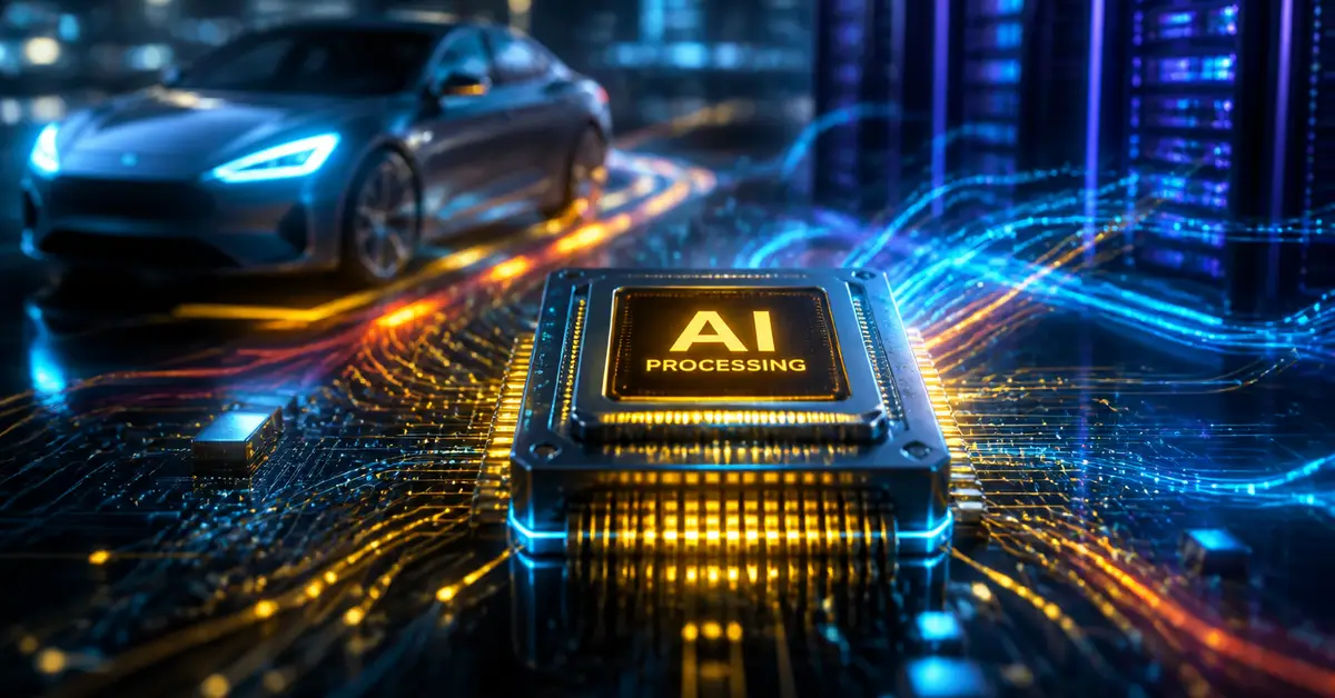 Снимка Copyright © 7kefa.com AI чип за обработка на данни в автономни автомобили и модерни сървърни центрове.