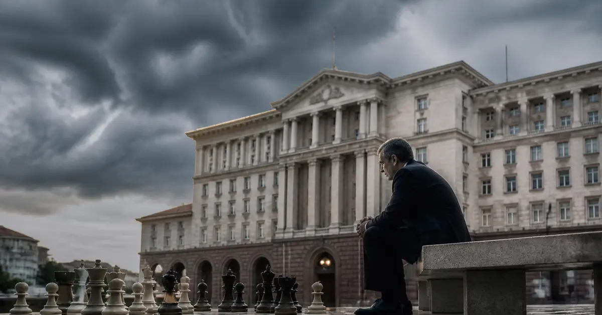 Снимка Copyright © 7kefa.com Френският президент Еманюел Макрон по време на телевизионно интервю в студио с тъмен фон.