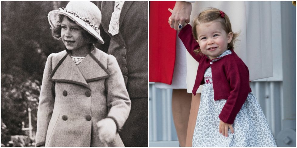 Принцеса Шарлот досущ като прабаба си, кралица Елизабет на нейната възраст-Снимки 4