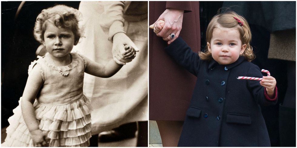 Принцеса Шарлот досущ като прабаба си, кралица Елизабет на нейната възраст-Снимки 5