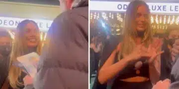 Звездата от филма за Барби - Марго Роби се срещна с глух фен, общува с него на жестомимичен език! 2