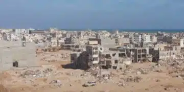 Кадри записани с помощта на дрон показват огромните разрушения в Либия ВИДЕО 13