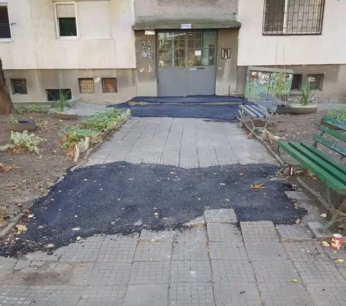 В "Красна поляна" в София намериха ново приложение на асфалта, което изненада минувачите (СНИМКА) 1