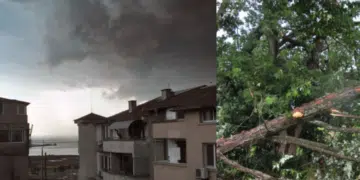Ураганни ветрове със скорост от 100 км/ч час удрят редица български градове днес! На места вече започна (КАДРИ) 7