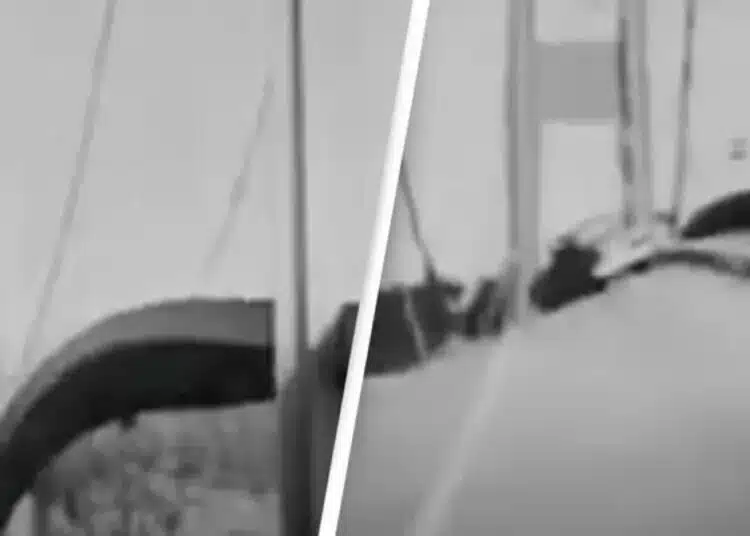 Кадри показват какво се случва с мост, секунди преди да се срине на парчета 1 Кадри показват какво се случва с мост, секунди преди да се срине на парчета 1