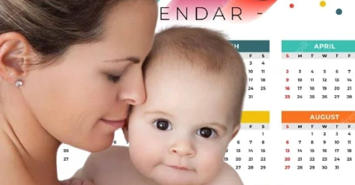 Знаеш ли за хората с най-редки рождени дни в света? 10 дни в годината се раждат най-малко хора, eто кога: Майка и бебе с календар за планиране на семейни събития.