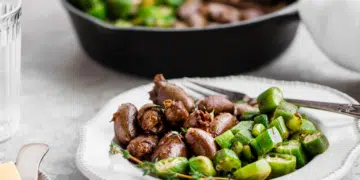 Рецепта за вкусни пилешки сърчица със зеленчуци - рецепта на баба Тонка 1