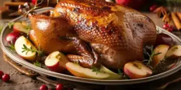 Крехка и вкусна патица с ябълки (Рецепта) 2