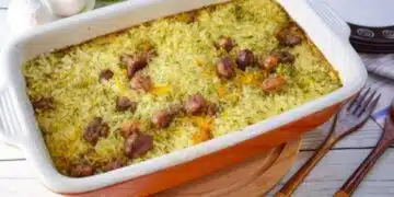 Всяка седмица приготвям ориз с месо на фурна, става лесно и е много вкусно 5