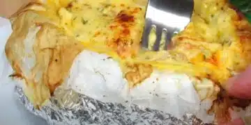 Просто увих всичко във фолио и го сложих във фурната. Вкусен вариант за необичайна вечеря 2