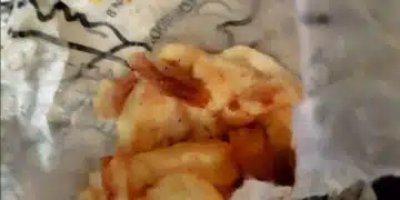 Бъдете предупредени! Жена си купи дюнер от известна верига, едва не си счупи зъбите с това, което намери вътре! СНИМКА 1
