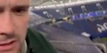 Щастлив фен заспал на стадиона след като Англия победи Сърбия на Евро 2024 ВИДЕОто вече има 1 милион гледания 8
