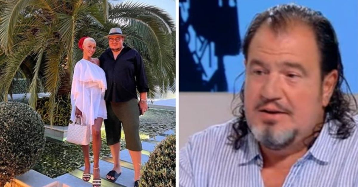 Всичко между Християн и Светлана Гущерови е постановка, целят се в парите на Гущеров старши?! Мъж с шапка и жена до палми, срещу мъж с дълга коса в телевизионно студио.