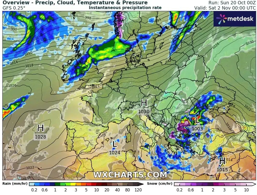 Студ и сняг ни очаква много скоро, това казаха синоптиците от Meteo Balkans (Карта) 1