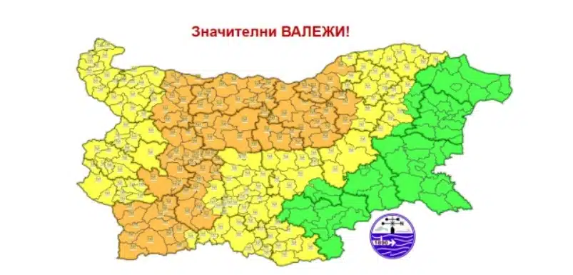 Днешният ден ще се усети като изключително дъждовен на тези места КАРТА 1