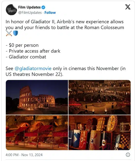 Можете да наемете Колизеума в Airbnb 1