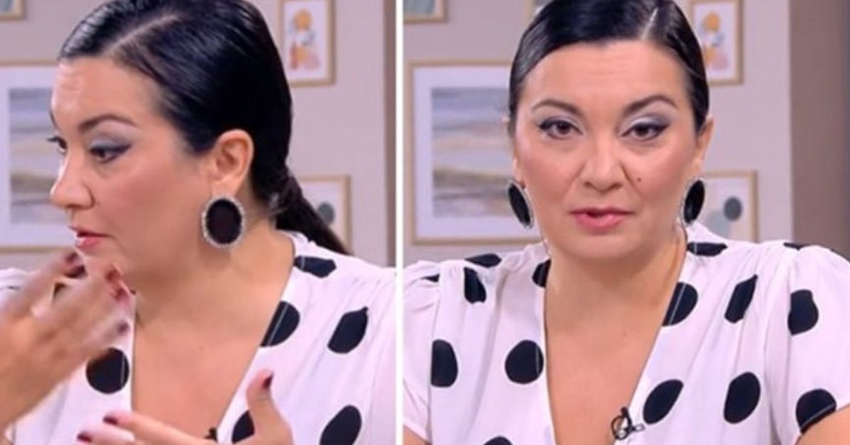 Оля Маринова, която е част от „Преди обед“ сподели за огромен проблем Жена с прибрана коса, бяла блуза на точки и големи обеци, показана в два кадъра.