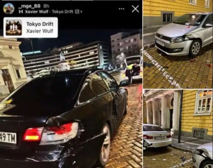 Млада дама шофьор блъсна няколко автомобила, даже побърза да се похвали в социалните мрежи с деянието си 1