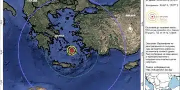 Земен трус разлюля Санторини 5