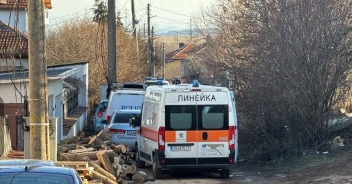 Първа снимка и име на майката от Вакарал, която е заподозряна за непростимото деяние с децата си Линейка и полицейски бус на улица с дърва за огрев и къщи.