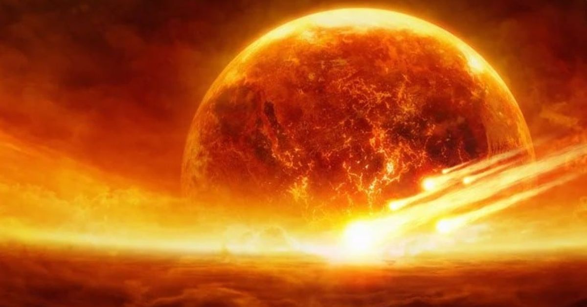 Слънце в знака на Телец от 19 април до 20 май 2025 г.: какво ни очаква по това време Горяща планета с метеори, падащи към огнен хоризонт.