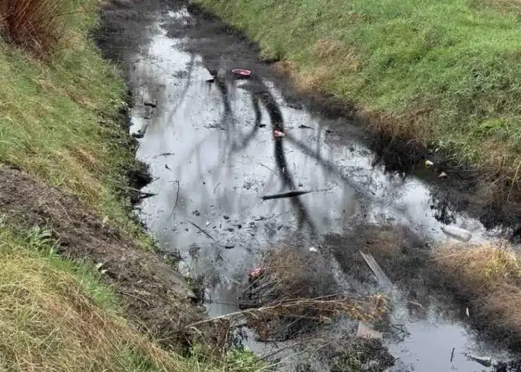 В река Беравица установиха разлив на моторно масло 1