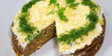 Леля Мими ме научи как да правя вкусна солена дробена торта, давам бързо рецептата 1