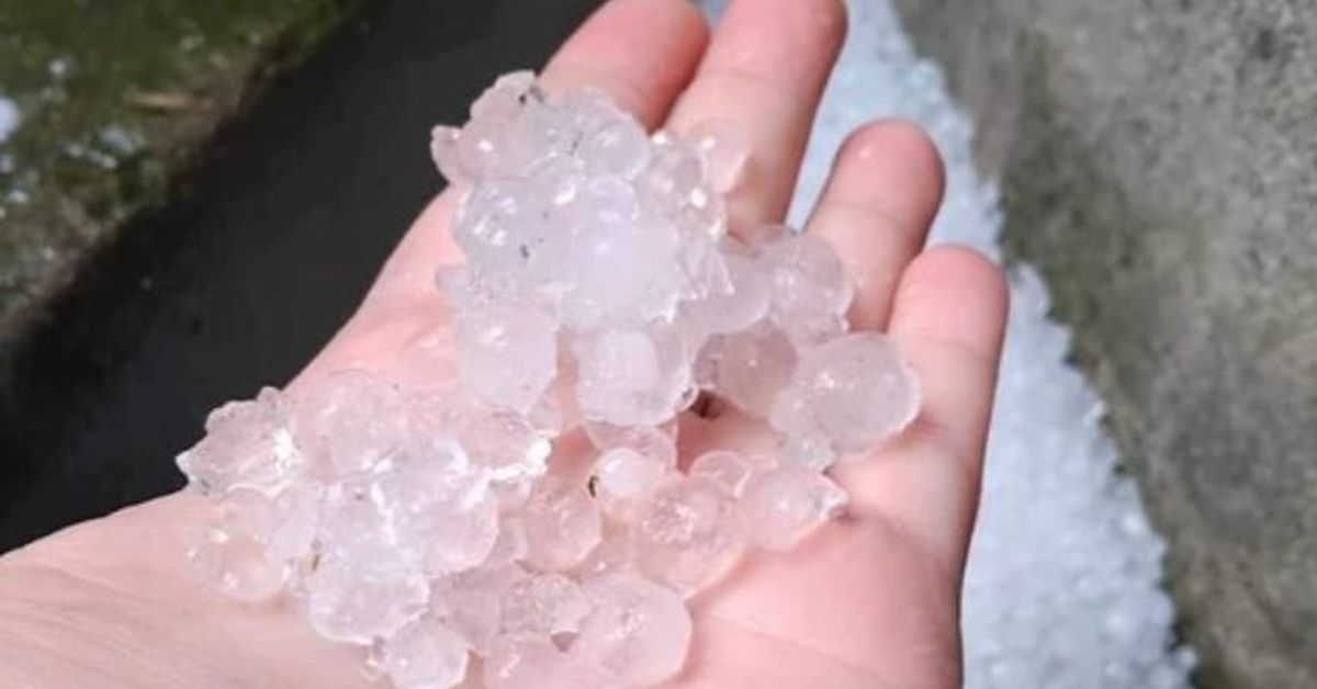 Отправено е предупреждение за всички в България за датите 4, 5 и 6 юни Градушка в дланта на човек, с още градушка на земята.
