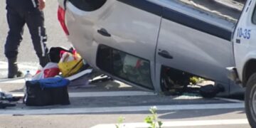 43-годишна жена обърна автомобила си по таван 1