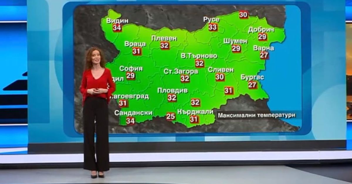 Гергана Малкоданска каза какво ще бъде времето през идната седмица Синоптичка представя прогноза за времето с карта на България и температури.