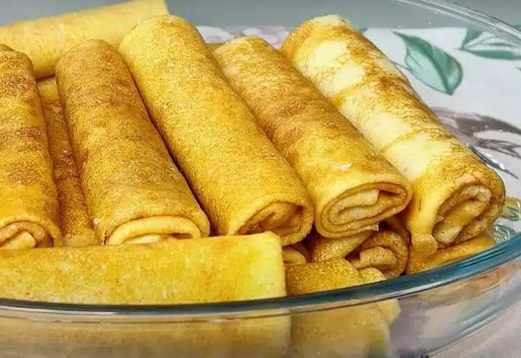 Вкусни и меки палачинки (налистници) с извара. Пълнежът е нежен и ефирен 1