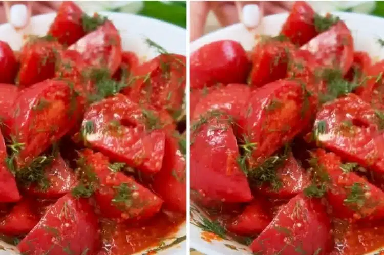 Зашеметяваща рецепта за вкусни леко осолени домати. Когато искате да сервирате нещо домашно приготвено, сезонно и необичайно 1