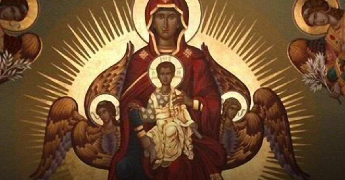 Църковен празник 31 юли: Какво може и не може да се прави през този период Православна икона на Богородица с Младенеца Исус и ангели.