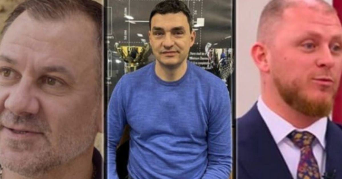 Станаха ясни имената на участници в новото риалити по БТВ „Предателите“ Портрети на трима мъже, сред които Виталий Кличко в синя фланелка.