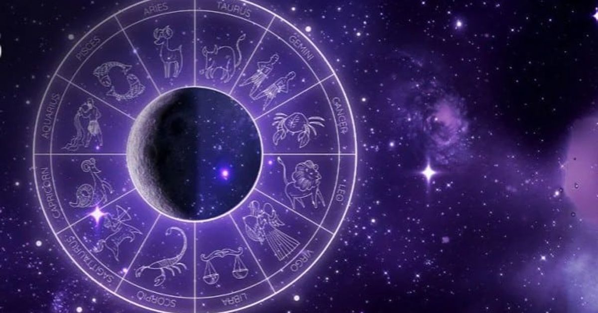 Хороскоп за 20 юли: Везните ще проведат сериозен разговор, а Водолеите ще срещнат човек от миналото си Зодиакален кръг с астрологически знаци, луна и звездно лилаво небе.