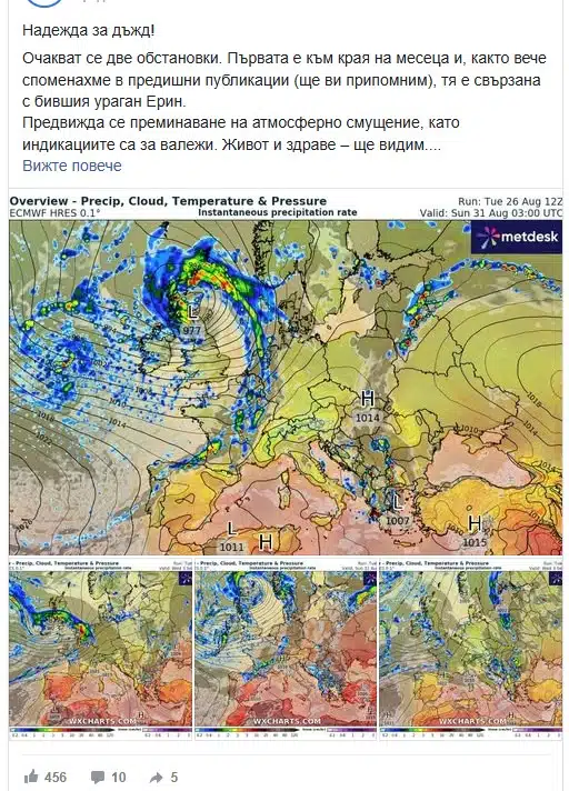 Преди края на август – дъжд, а от 3 септември може да помислим да извадим дъждобраните под ръка 2 Преди края на август – дъжд, а от 3 септември може да помислим да извадим дъждобраните под ръка 2