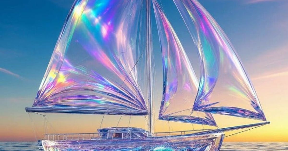 От 6 декември 2025 г. Меркурий в Скорпион за Дева: шокиращ хороскоп за интуицията и парите Ветроходна лодка с преливащи платна и светещ корпус в морето по залез.