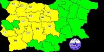От НИМХ обявиха жълт код за 12 обрасти у нас – очакват се интензивни валежи придружени с градушка 13