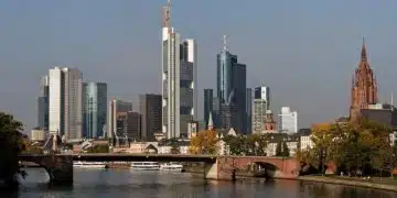Съвременен градски пейзаж на Франкфурт