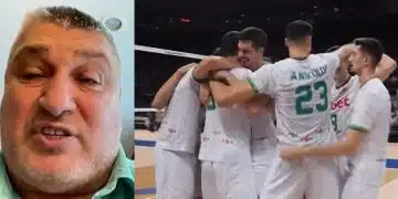 Отбор по волейбол празнува победа