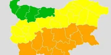 Карта на България с области