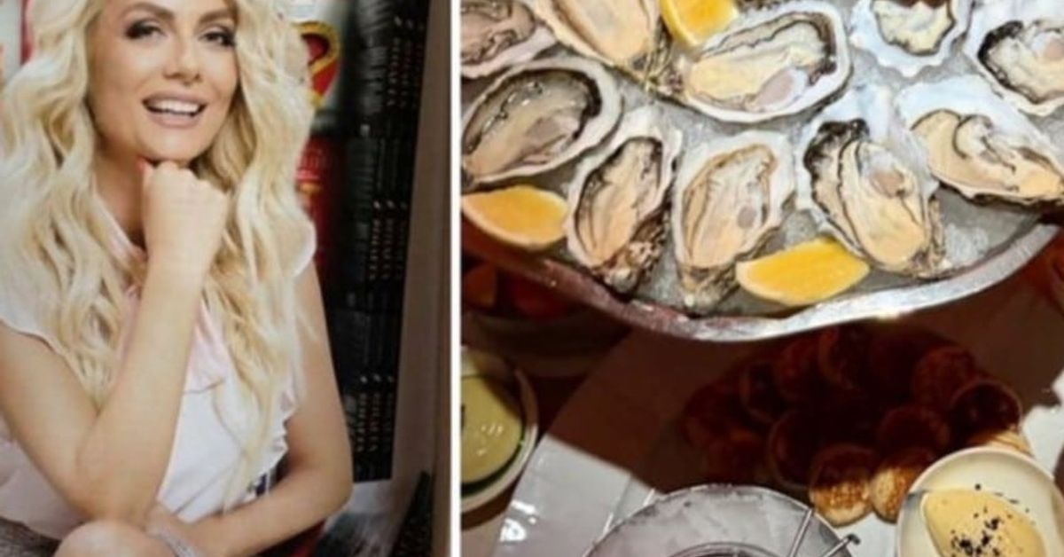 Венета Райкова остави bTV зад гърба си и се наслаждава на живота Усмихната руса жена до маса с плато пресни стриди и резени лимон.