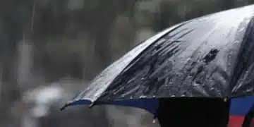 Дъждовен ден с чадър в ръка