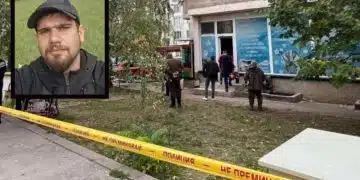 Сцена на инцидент с полиция.