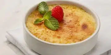 Крем брюле с малини и мента