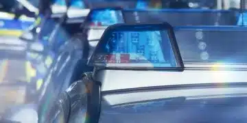 Синя светлина от полицейски коли