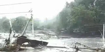 Наводнение и разрушения в природата