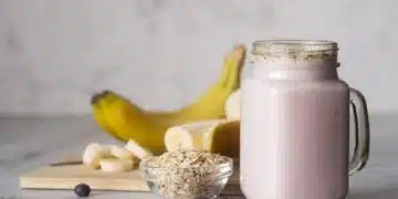 Смути с банан и боровинки
